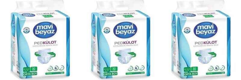 Mavibeyaz Pedkülot Orta Boy (M) 3X90 (3 Paket)