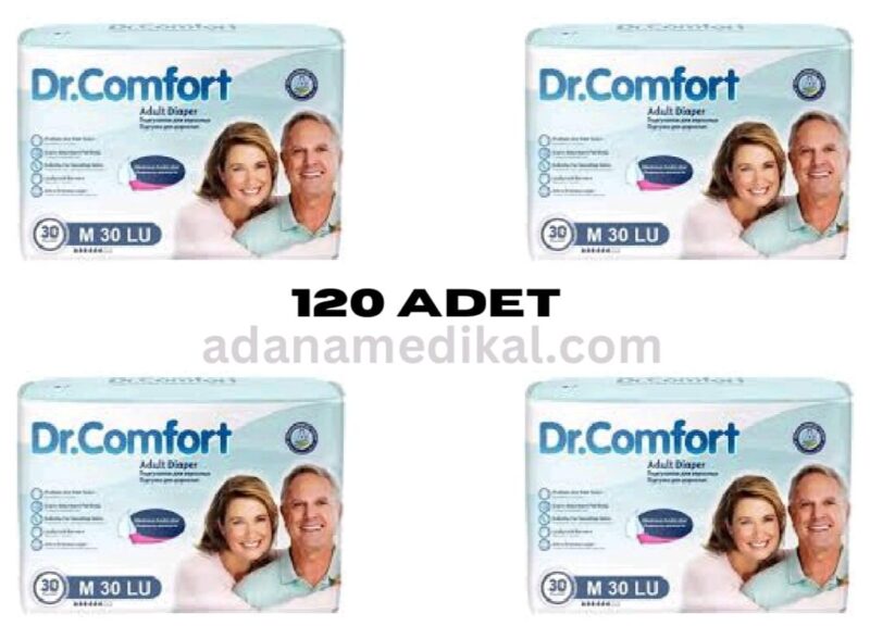 Dr. Comfort Belbantlı Hasta Bezi Orta Boy (M) 4 Paket 120 Adet (1 Koli)