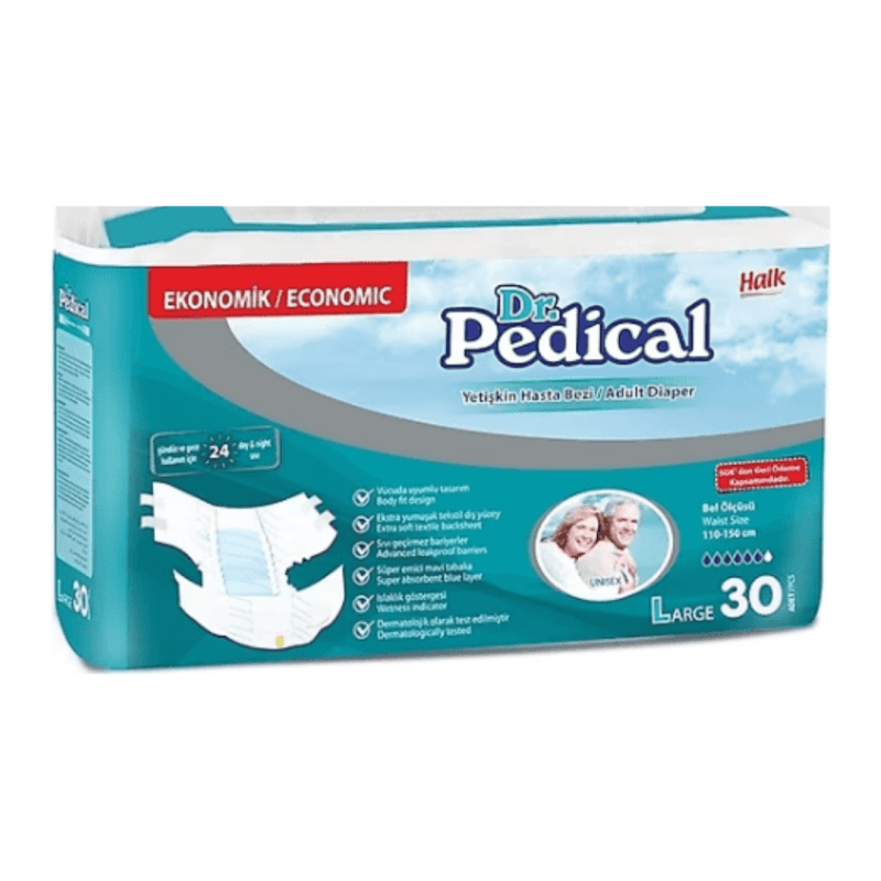 Dr Pedical Belbantlı Hasta Bezi L Büyük Boy 30'lu 1 Paket (30 Adet)