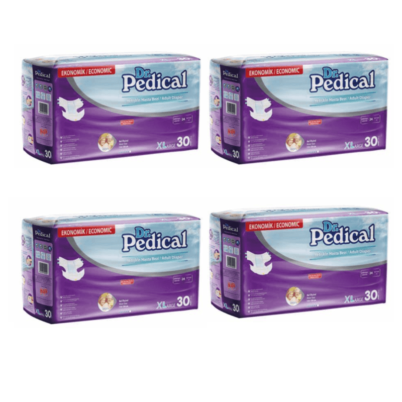 Dr Pedical Ekstra Large Belbantlı Hasta Bezi 30'lu 4 Paket (120 Adet)