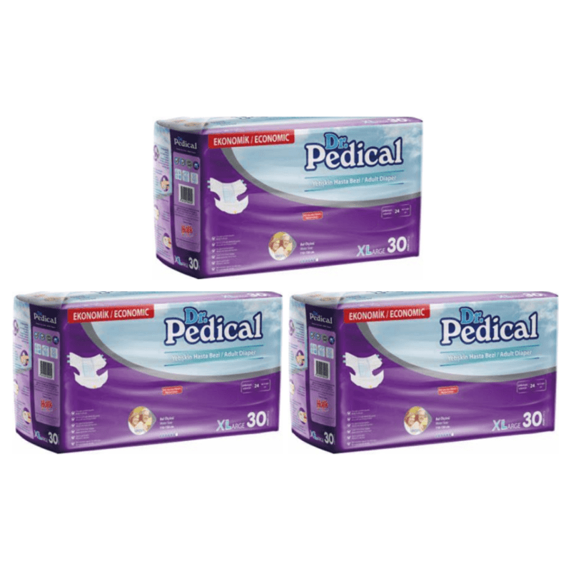 Dr Pedical Ekstra Large Belbantlı Hasta Bezi 30’lu 3 Paket (90 Adet)