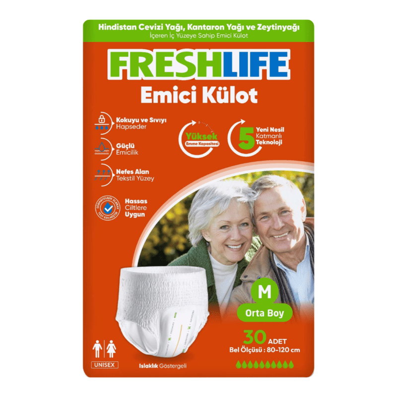 Freshlife Emici Külotlu Orta Boy (Medium) Yetişkin Bezi 30 adet