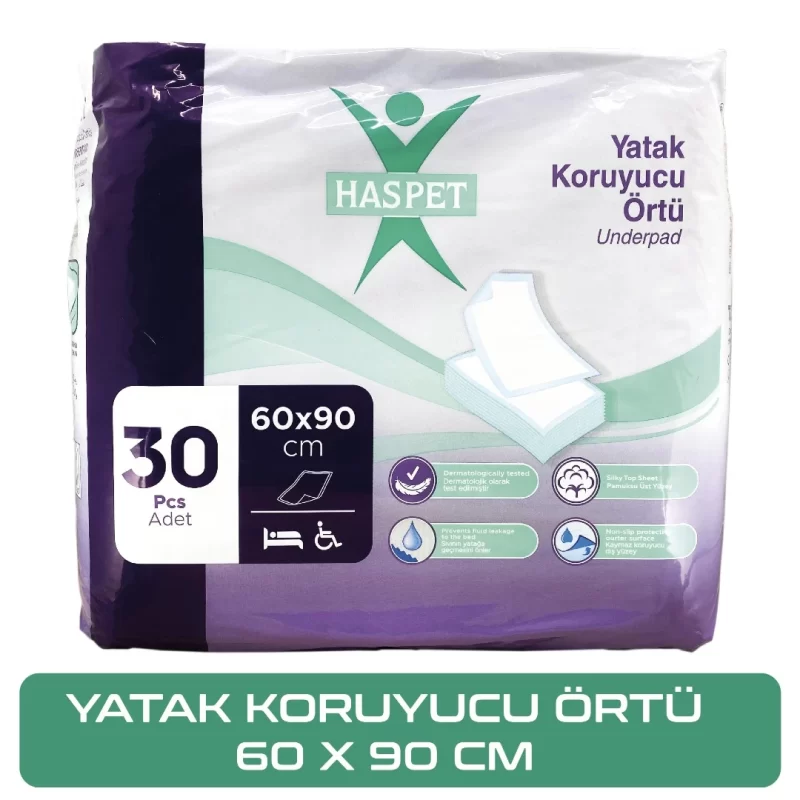 Has-Pet Yatak Koruyucu Örtü 60x90 30 Adet