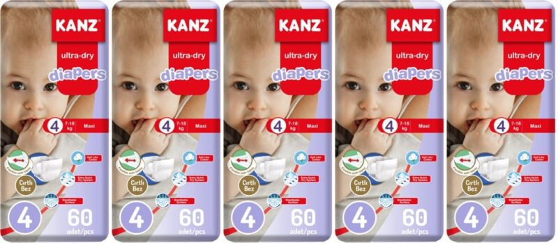 Kanz 4 Numara Bebek Bezi 5x60 300 Adet