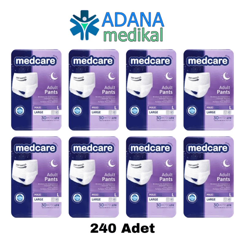 Medcare Emici Külotlu Büyük Beden (L) 30 x 8 (240'lı) 8 Paket