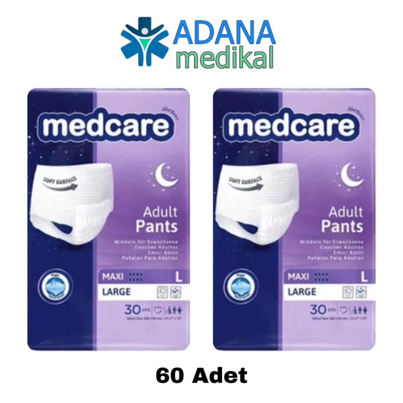 Medcare Emici Külotlu Büyük Beden (L) 30 x 2 (60'lı) 2 Paket