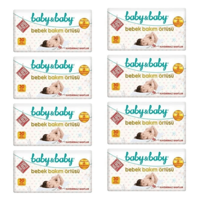 Baby&baby Bebek Bakım Örtüsü 240'Lı 8 Paket