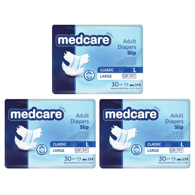 Medcare Klasik Belbantlı Büyük Beden (L) 30 x 3 (90’lı) 3 Paket