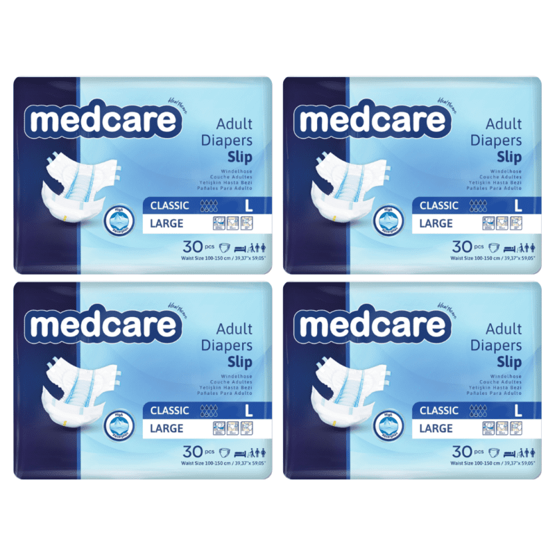 Medcare Klasik Belbantlı Büyük Beden (L) 30 x 4 (120’li) 4 Paket