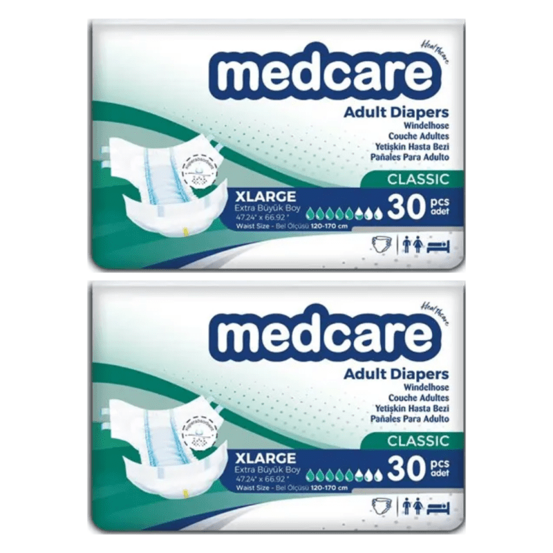 Medcare Belbantlı Ekstra Büyük Beden (XL) 30 x 2 (60’lı) 2 Paket