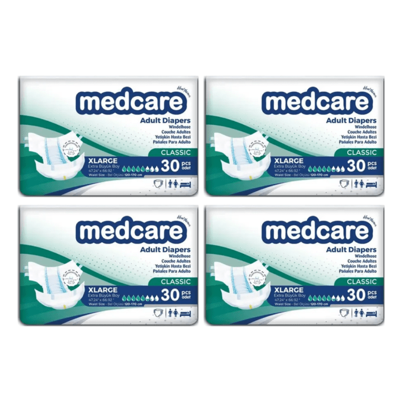 Medcare Klasik Belbantlı Ekstra Büyük Beden (XL) 30 x 4 (120’li) 4 Paket