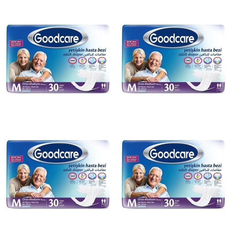 Goodcare Yetişkin Hasta Bezi Belbantlı Medium Orta Boy 30'LU 4 Paket