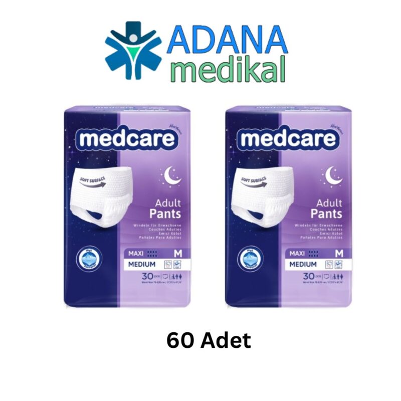 Medcare 8 Damla Maxi Emici Külotlu Hasta Bezi Medium Orta Boy 60 Adet