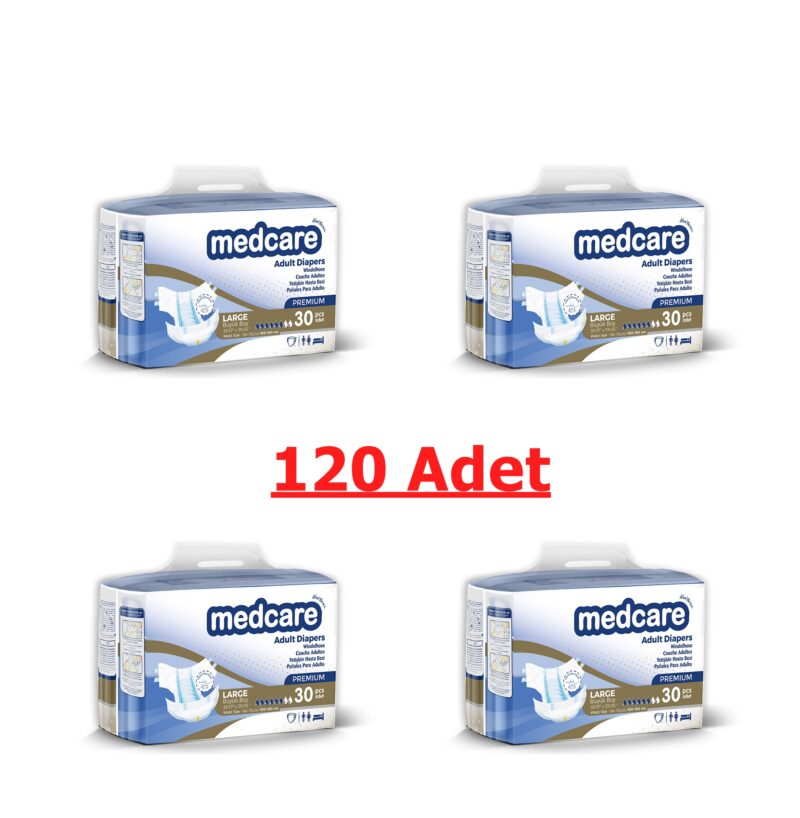 Medcare Premium Belbantlı Hasta Bezi Büyük Boy Large (L) 120 Adet