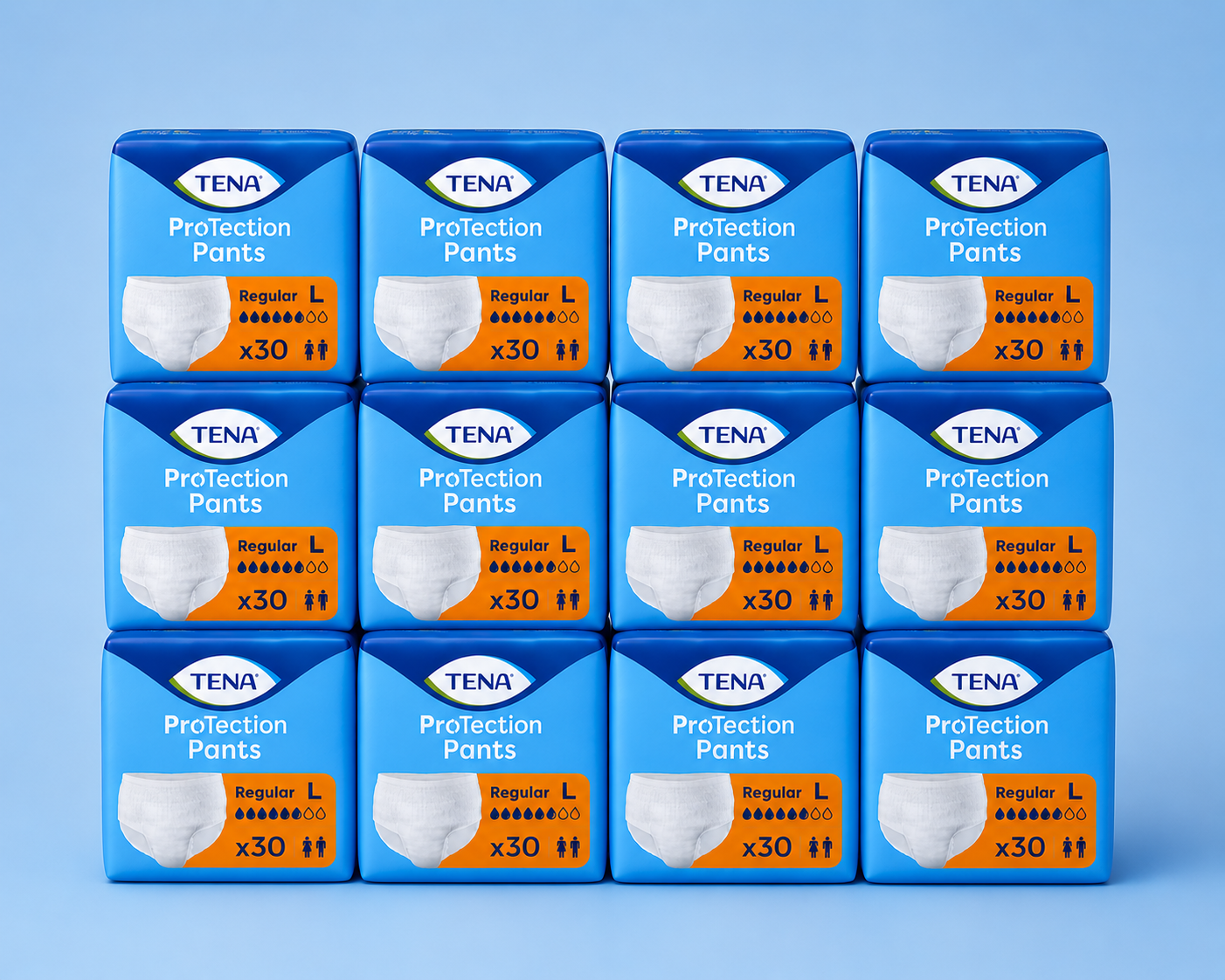 Tena Regular (6 Damla) Emici Külot Large 30'lu 12 Paket